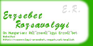 erzsebet rozsavolgyi business card